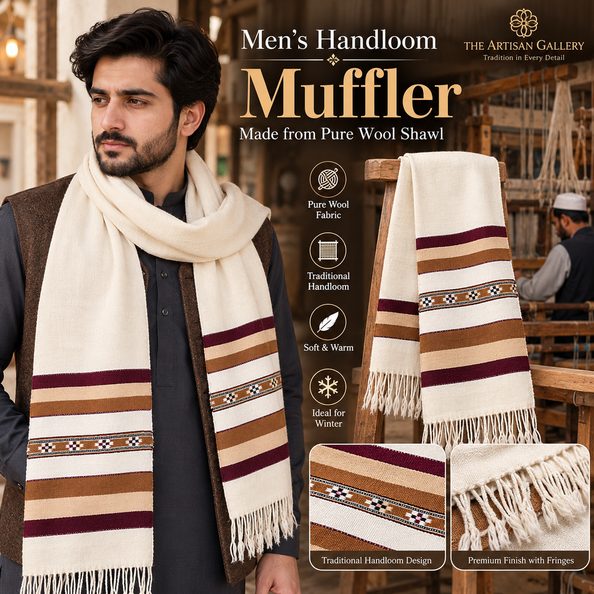 Handloom Men Muffler