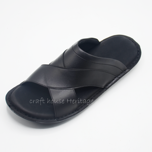 Handmade Soft Slippers best option for Diabetic Patients - D3 Black Color