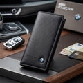 Executive Black Genuine Leather Long Wallet for Men