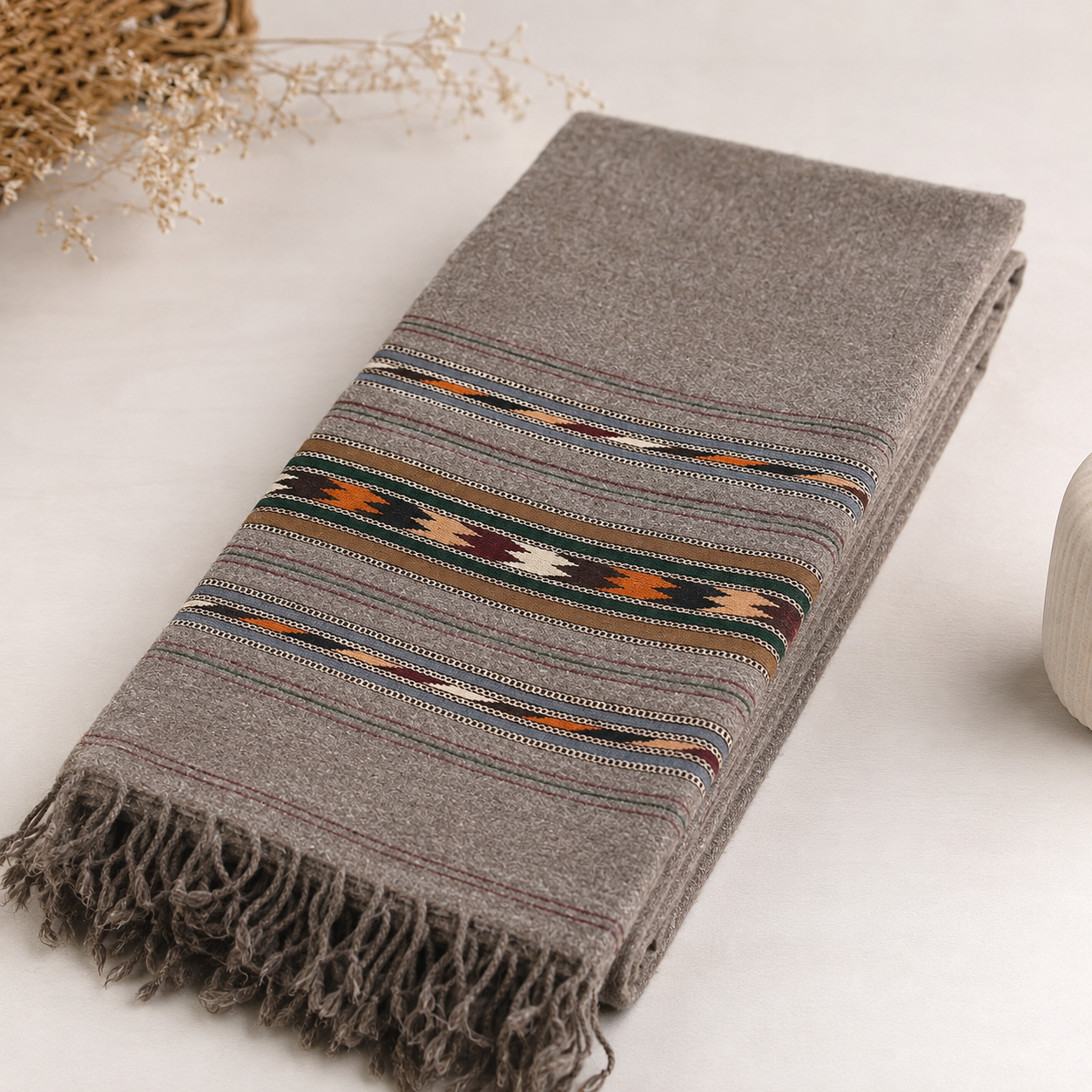 Handmade Sheep Wool Shawl For Men