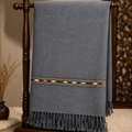 Pure wool Shawl for men Dark Grey -SH-11