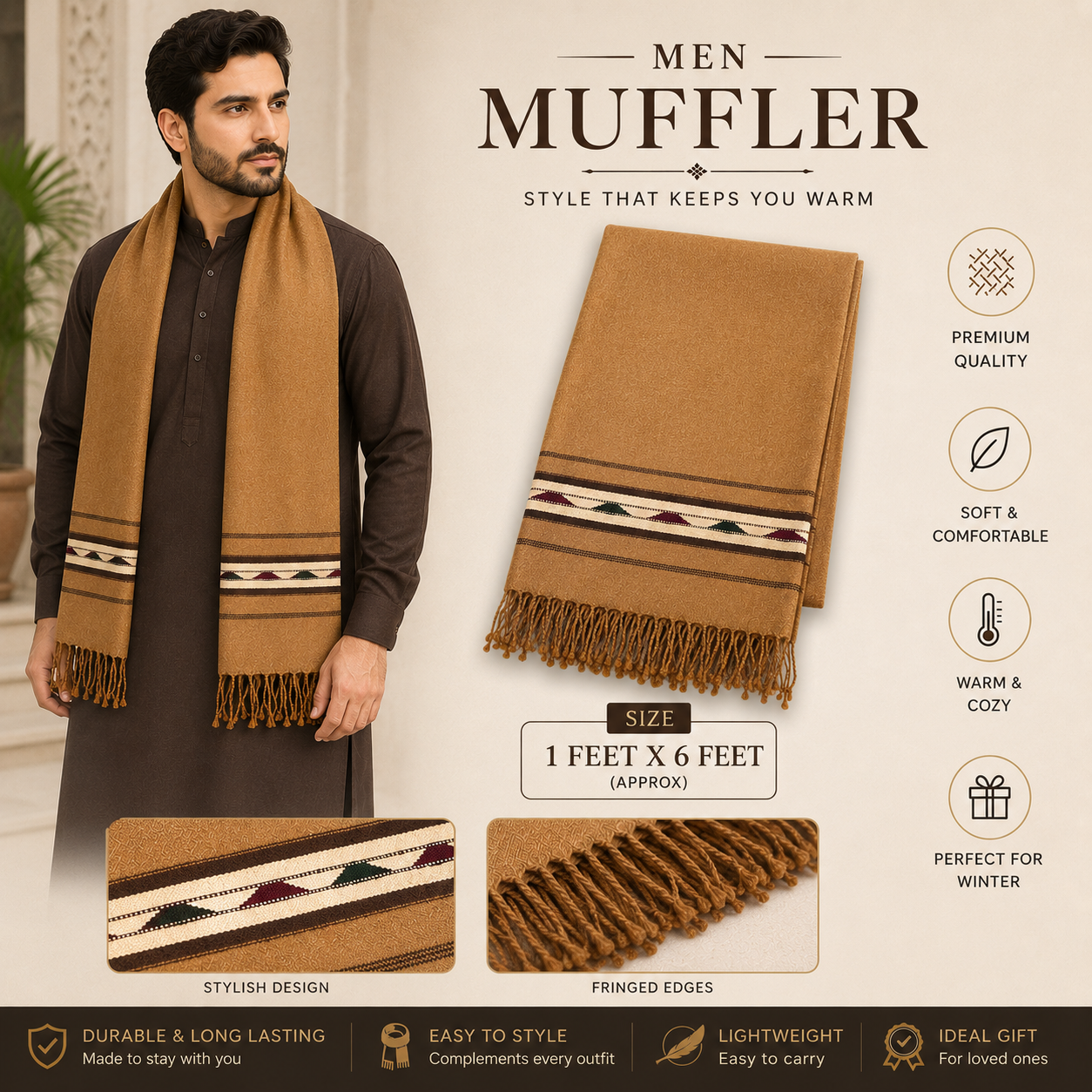 Handmade wool muffler