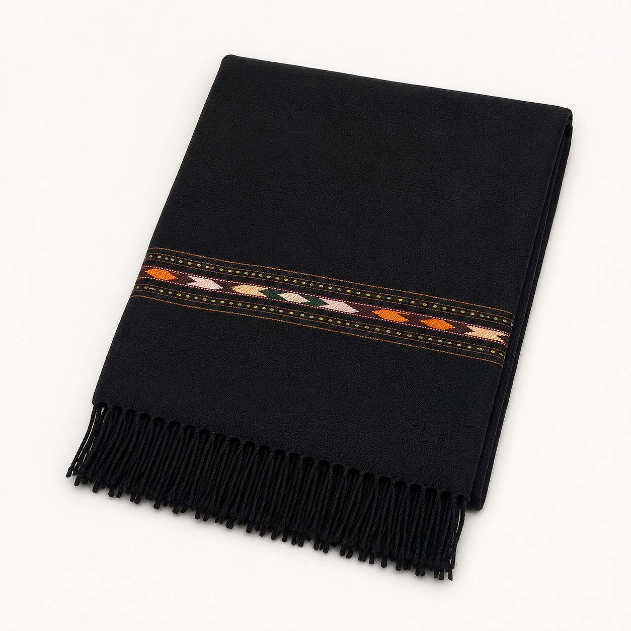 Black Australian Wool Shawl for Men – 100% Pure Wool -SH-20