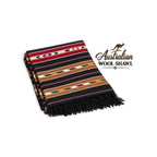 Black 5 Border Australian Wool Shawl for Men – 100% Pure Wool-SH-21