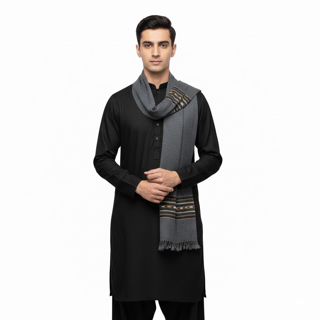 Handmade woolen Scarf for men lambswool muffler