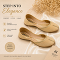Craft House Heritage Women’s Premium Beige Khussa – Soft Comfortable Traditional Flats