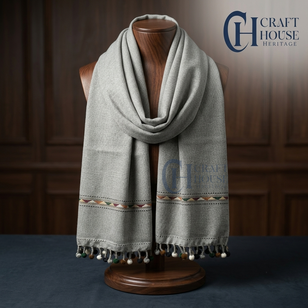 Handmade Men's Wool Shawl – Timeless Warmth & Traditional Craftsmanship