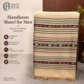 Handmade Camel Wool Shawl for Men – 7 Border Traditional Winter Shawl