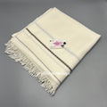 Swati woolen Shawl for Men - Off white