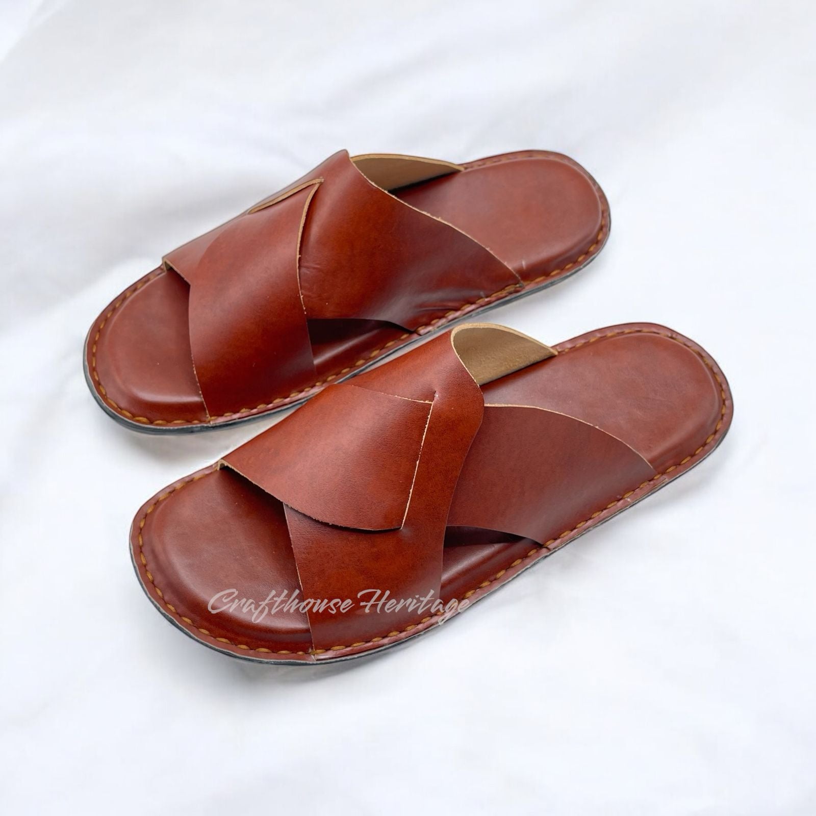 Handmade Soft Sole Slippers for Men – Comfortable Rubber Sole