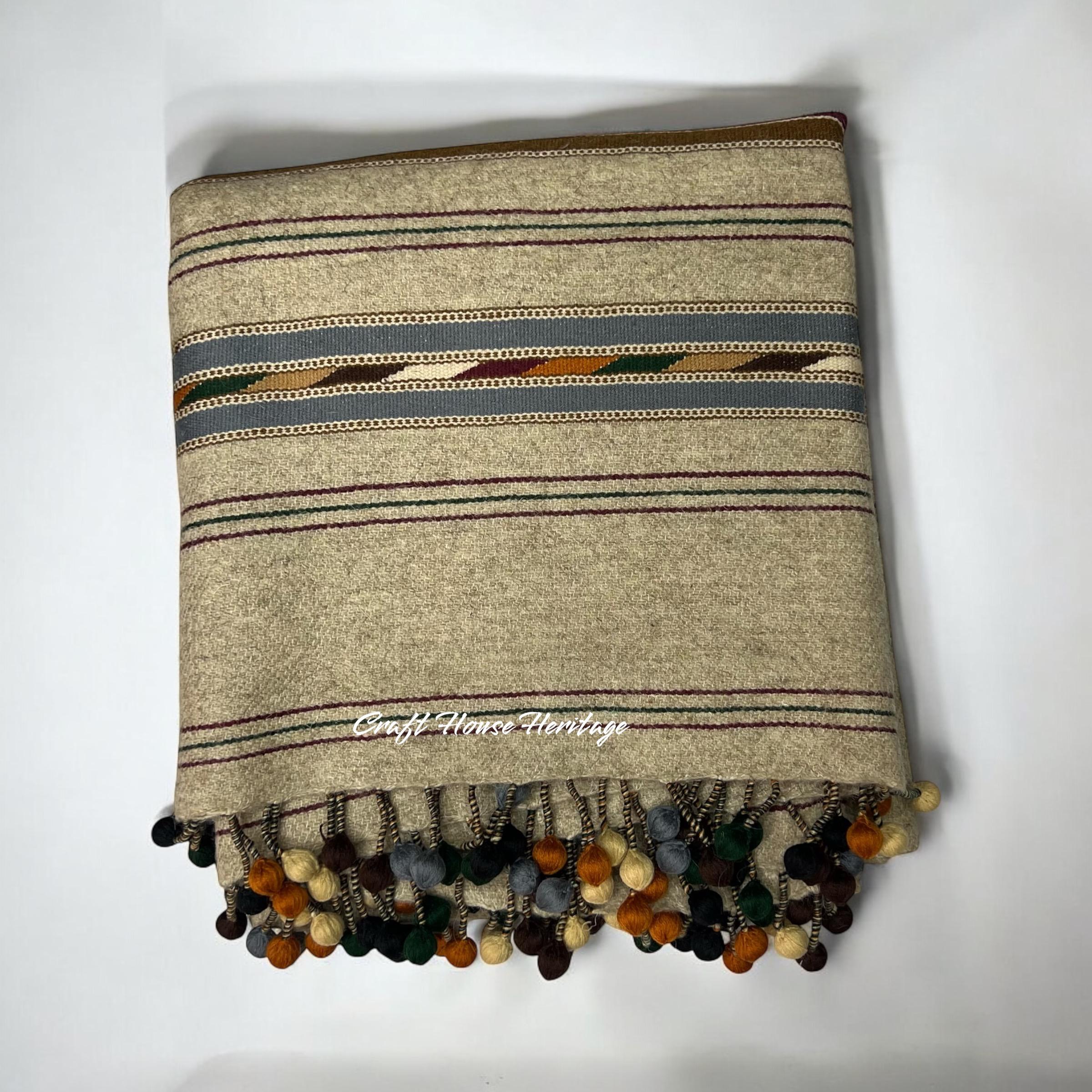 Handmade Wadera style 3 border  shawl for Men