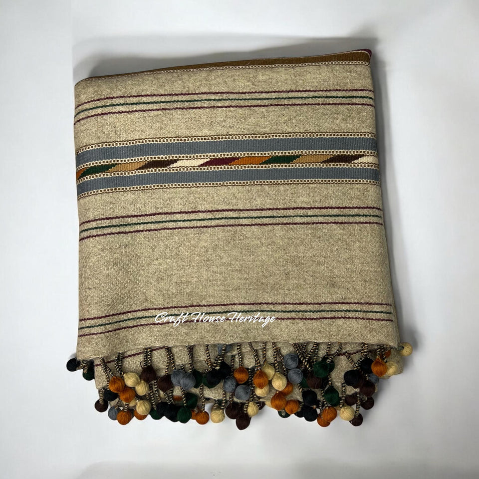 Handmade Wadera style 3 border  shawl for Men