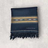 Handmade Pure Wool Shawl for Men – Soft & Warm Black Winter Shawl