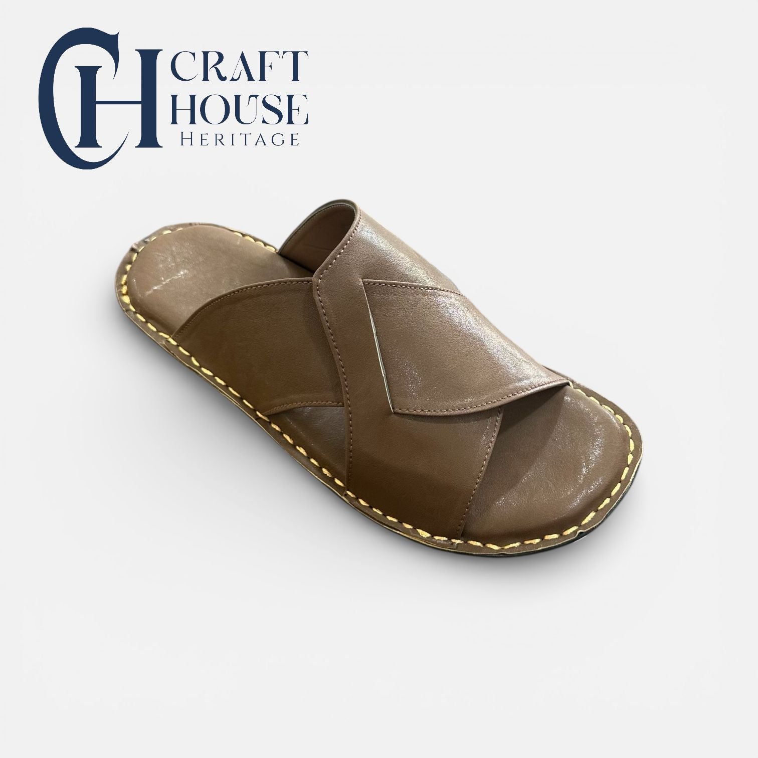 Handmade Soft padded Sole Slippers for Men -LB Brown