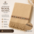 Premium Beige Triple 48 Australian Wool  Shawl - SH-15