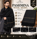 Handmade Black Pashmina Wool Shawl for Men – 72 Pashmina -SH-34