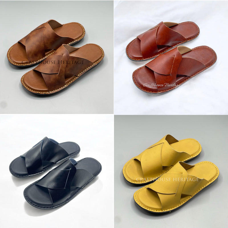Handmade Soft Sole Slippers for Men – Comfortable Rubber Sole