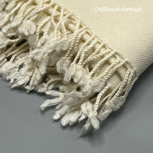 Handmade Pure Wool Offwhite Shawl for Men - Premium Quality